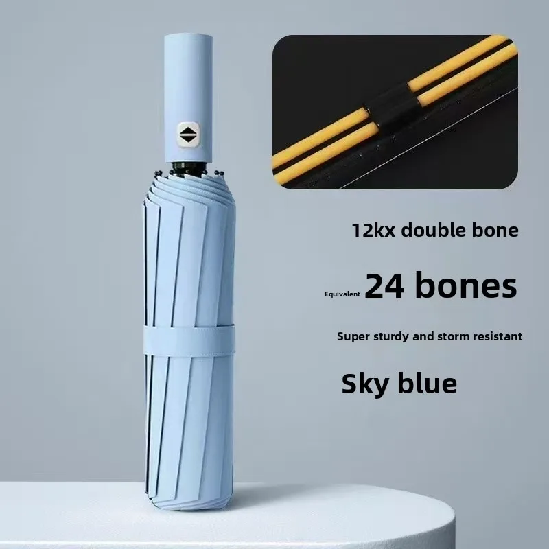 Fully automatic folding reverse umbrella, sunscreen sun umbrella for men and women