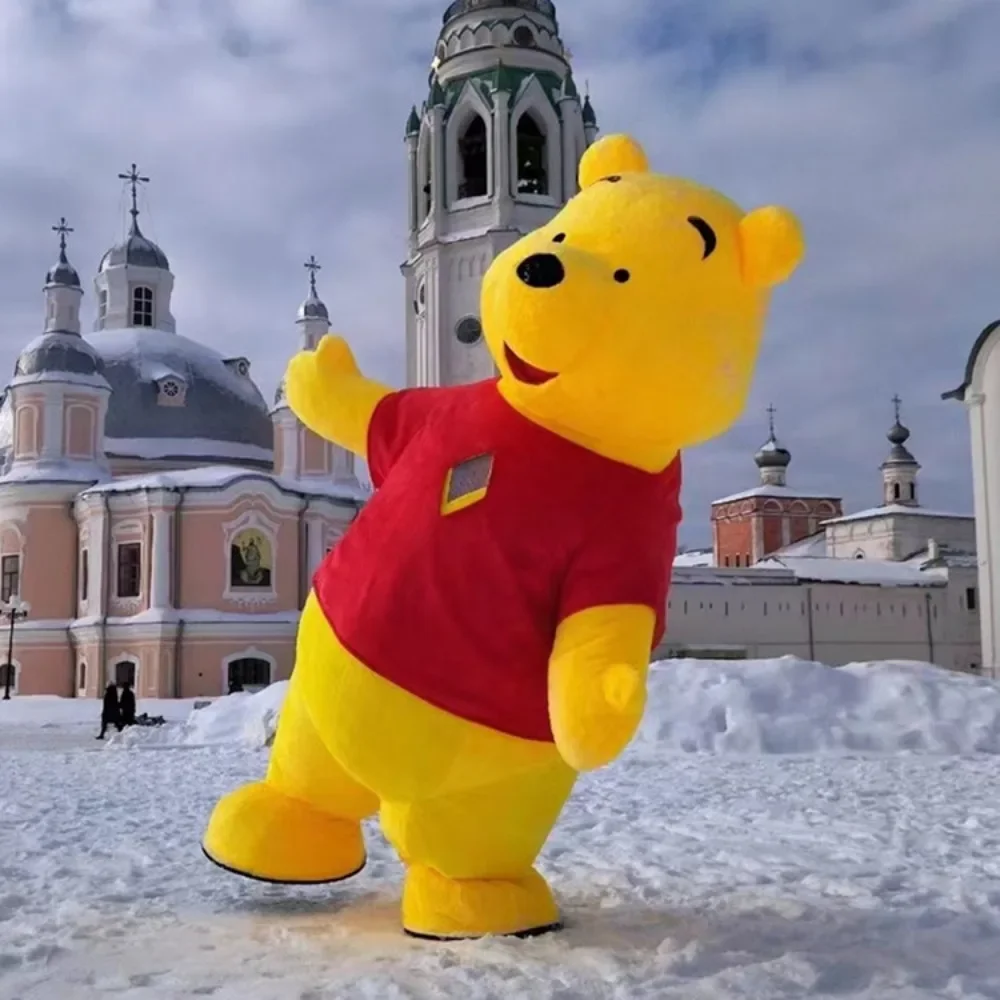 

Potdemiel Disney Inflatable Pooh Bear Costume Adult Giant Walking Mascot Party Carnival Costumes Fancy Dress No Battery