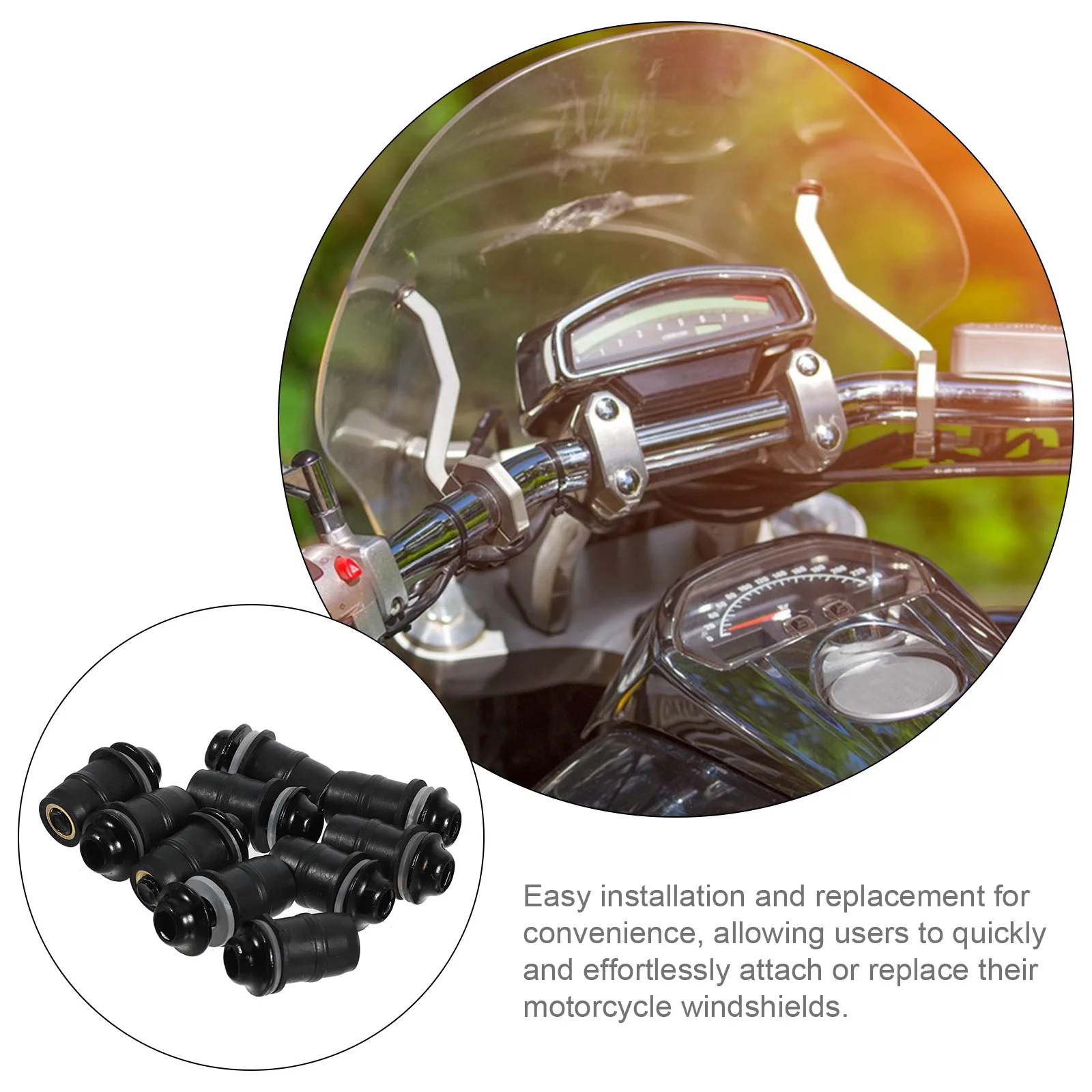 

1 set 5mm Blue Windshield Screws Motorcycle Replacement Accessory Secure Fastening Bike Bolts Set Motorbike Nuts Fairing Kit