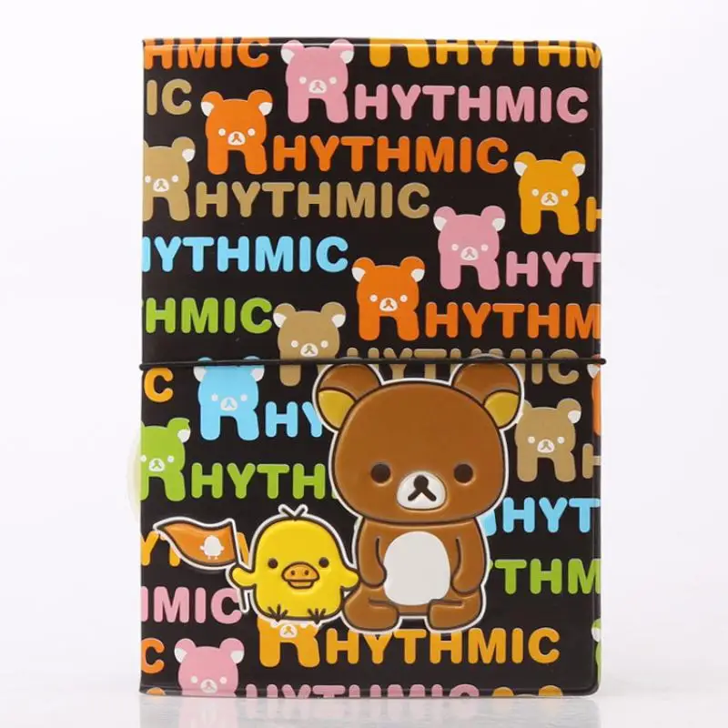 Kawaii Rilakkuma Passport Protective Sheath Creative Cute Cartoon Certificates Storage Clip Tourism Supplies Girl Holiday Gift