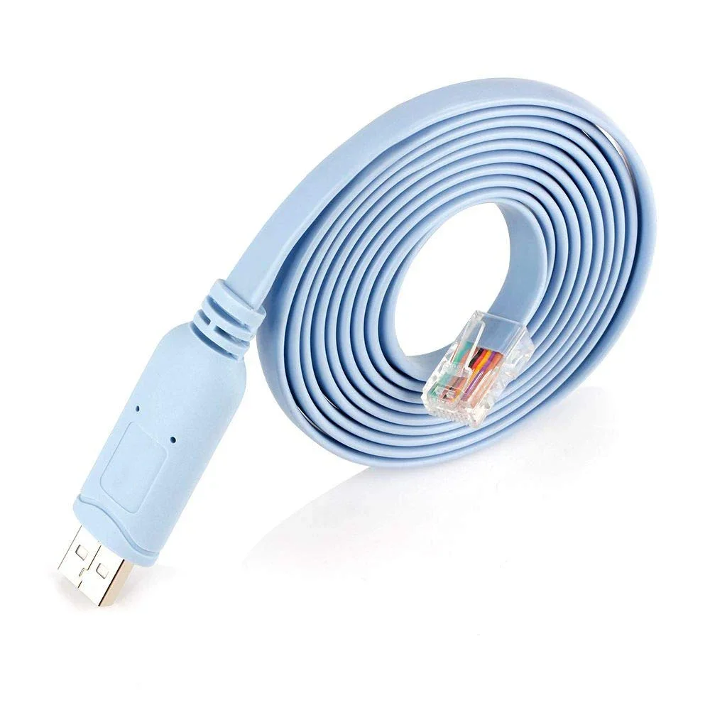 

USB Console Cable USB A to RJ45 Console Cable FTDI Chip Ethernet LAN Network Adapter For Laptops Router Switch Windows 7 8 10