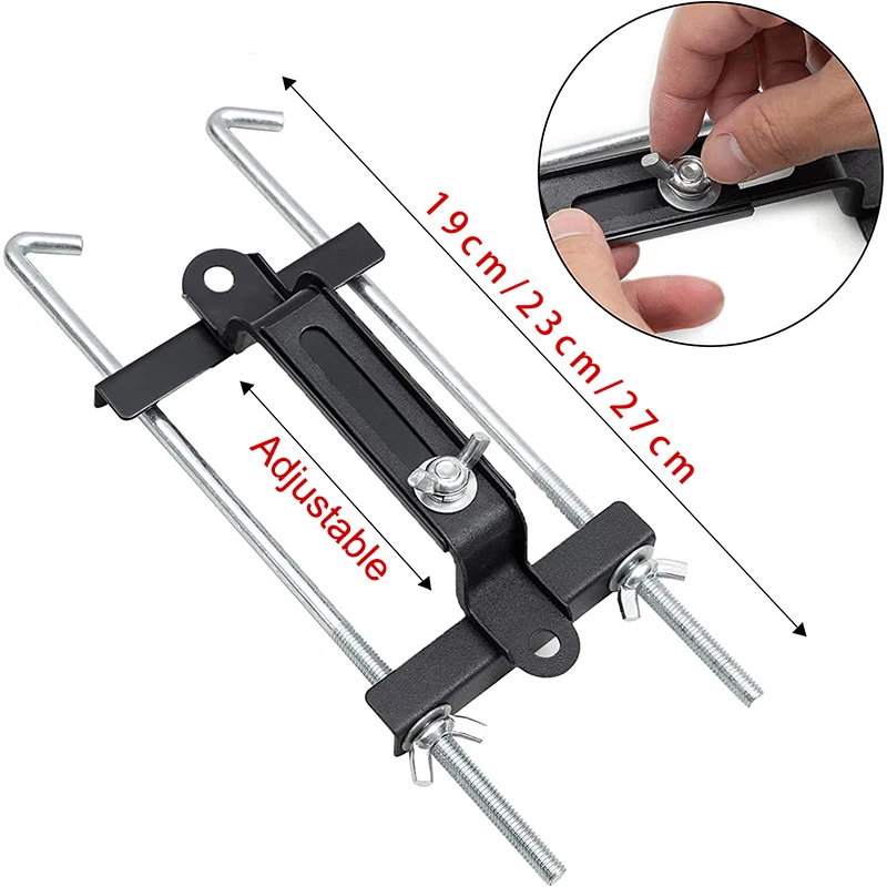 New Universal Car Adjustable Battery Tray Bracket Storage Battery Holder Tray Mount Hold Down Clamp Bracket Kit For Auto SUV