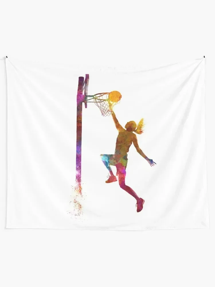 young woman basketball player 04 Tapestry Anime Decor Room Decorating Aesthetic Tapestry