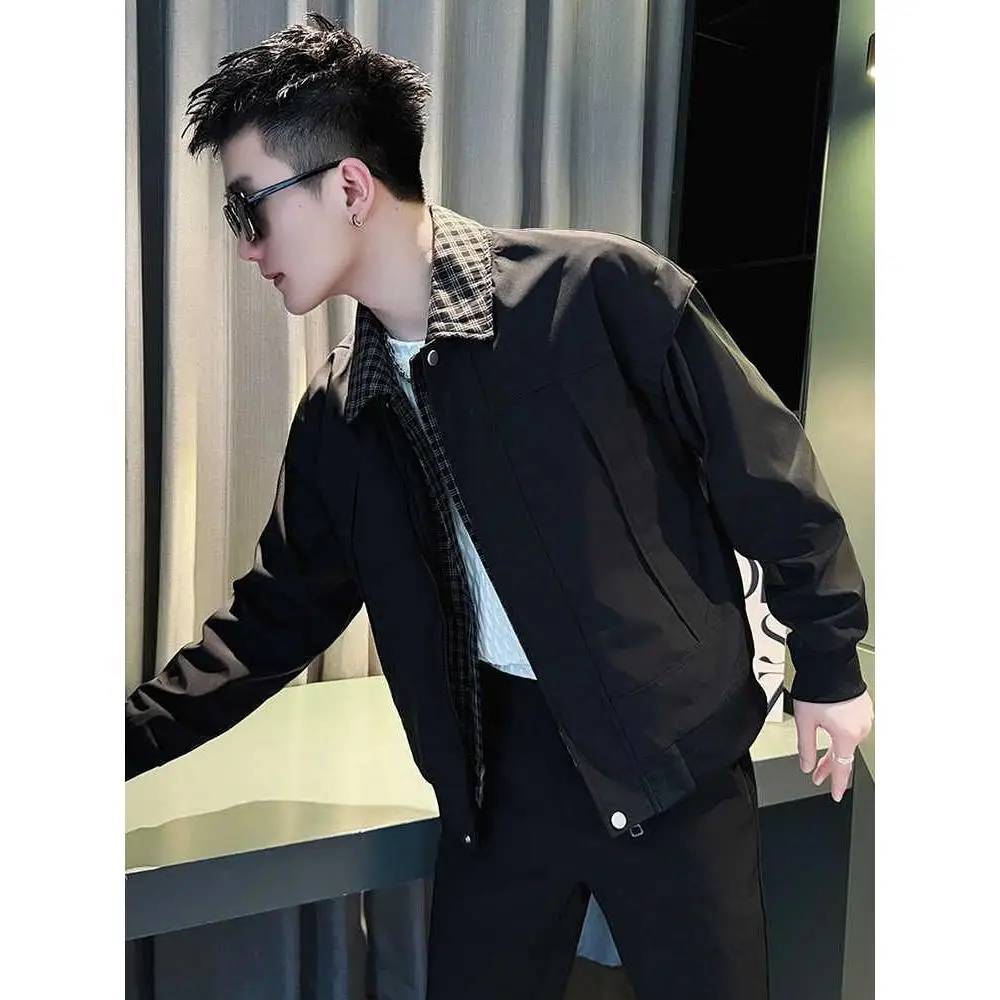 

Весенне-осенняя мужская рабочая одежда Jaet с воротником-стойкой irt Faion, брендовая Sli, облегающая повседневная верхняя одежда из полиэстера