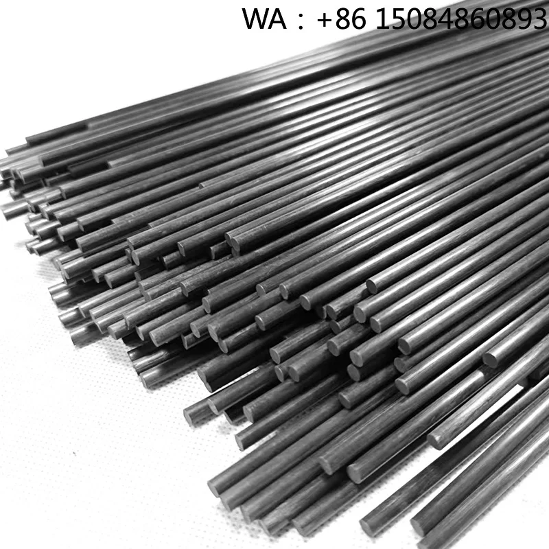 

Epoxy Coated Solid Carbon Fiber Round Rod Available From 3mm To 30mm Outer Diameter Custom Length Industrial Equipment Support S
