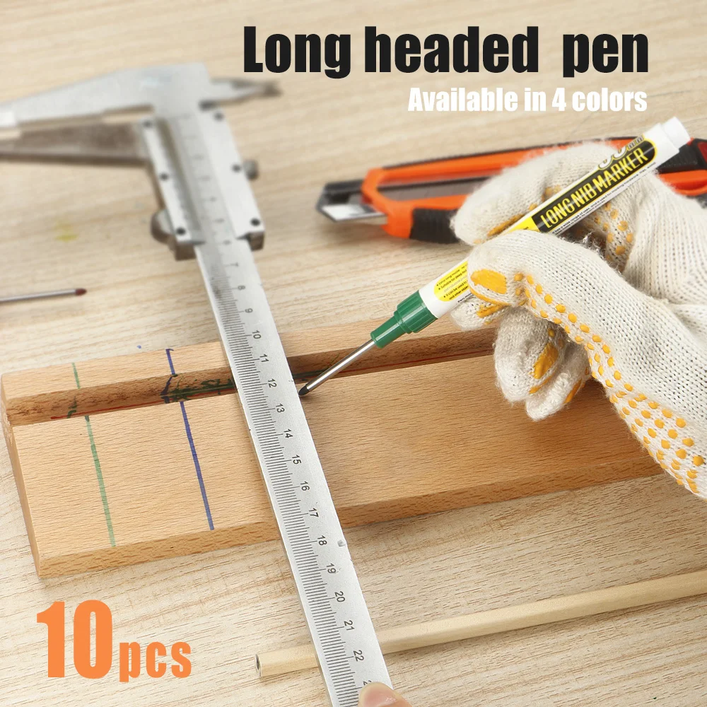 

1-4 Pcs Waterproof 30mm Tip Deep Long-Head Markers - For Woodworking, Renovation, Decoration & Other Work Scenarios.