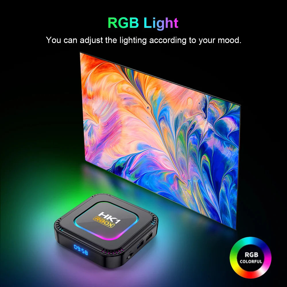 スマートTVボックスHK1RK8,Android 13, 8k,rgb,4gb,128gb,デコーダー,デュアルWi-Fi,pk,android 12, 6k,2023