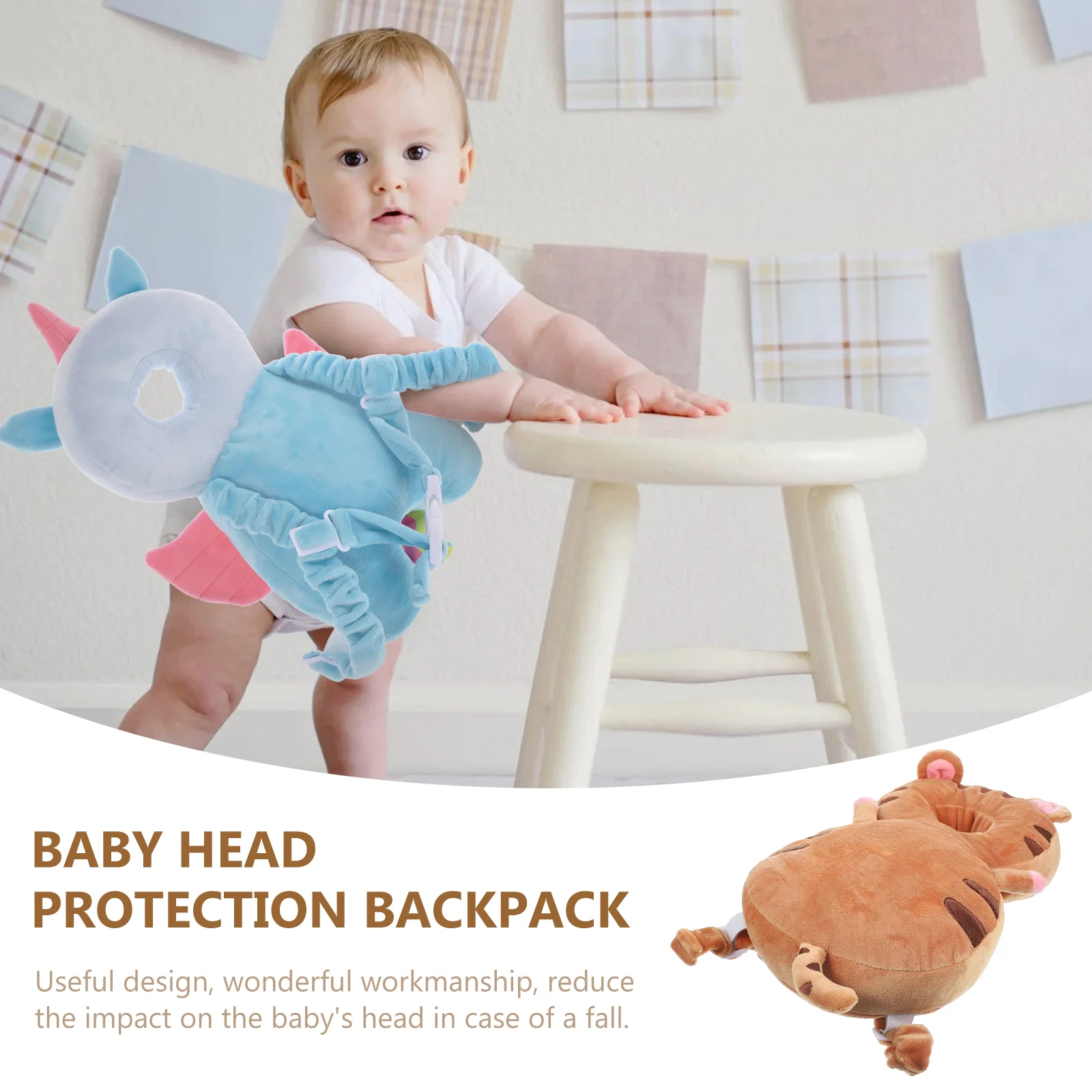 Toddler Anti-fall Pillow Baby Head Protection Backpack Cute Protector for Infant Cartoon Walking Anti-kowtow