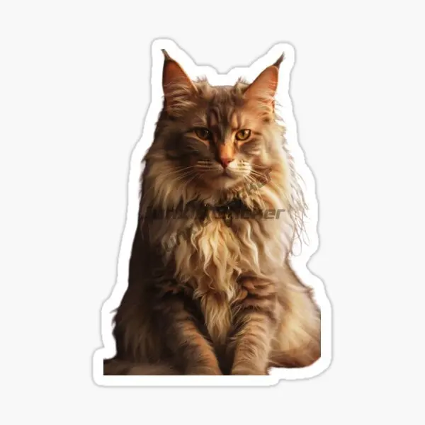 Creative Maine Coon Cat Pets PVC Stickers for Decorate Car Van Bicycle Fridge Window Wall Helmet Bumper Decal Accessories