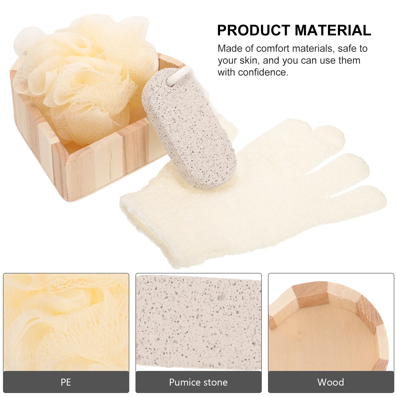 

1 Set Heart-Shaped Bathing Scrubber Set Reusable Gentle Exfoliation Body Cleansing Tool Bathing Supplies Home Bath Accessories