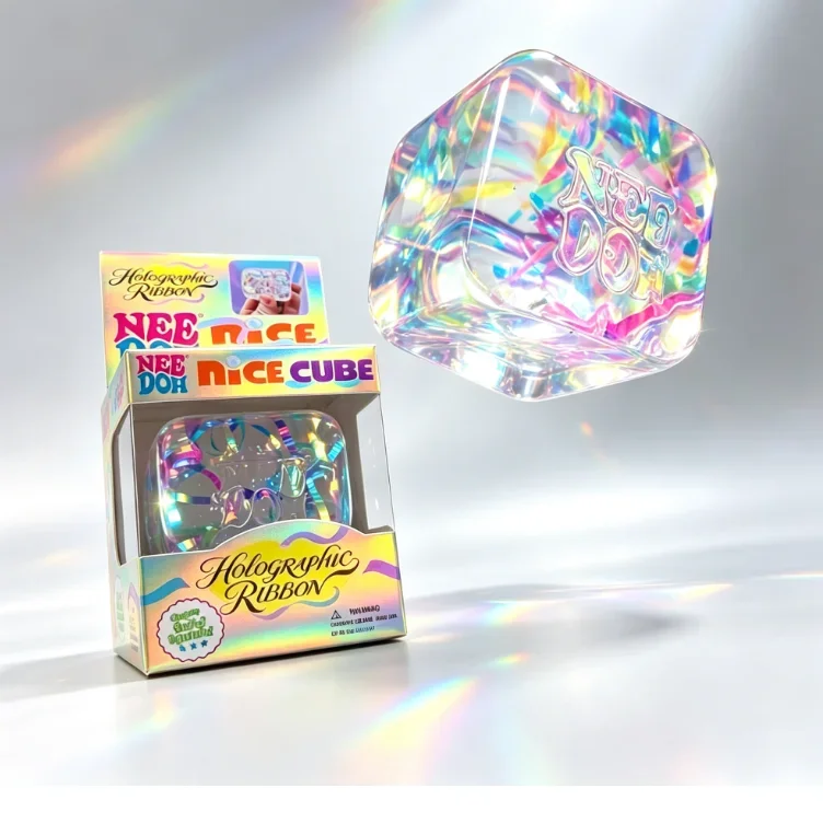 Needoh Holographic Ribbon Squeeze Sensory Colorful Knead Stretch Anxiety Relief ADHD Fidget Leisure Adult Blind Box Gift