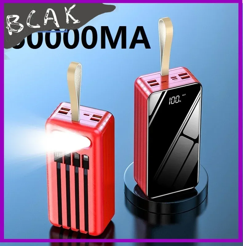 80000mAh Large-capacity Charging Treasure  60000 Digital Display 5w Fast Charging Outdoor 100000 Mobile New Style Power Gift Who