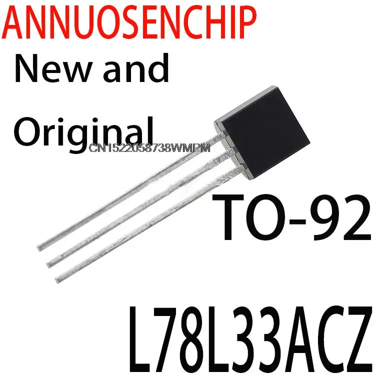 100PCS New and Original  L78L33A 78L33 REG LDO 3.3V .1A TO-92 ST NEW GOOD QUALITY L78L33ACZ