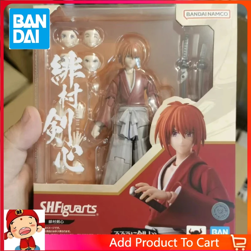 

In Stock 100% Original Bandai Sh Figuarts Shf Himura Kenshin Action Figures Anime Model Toys Figura Collection Gifts