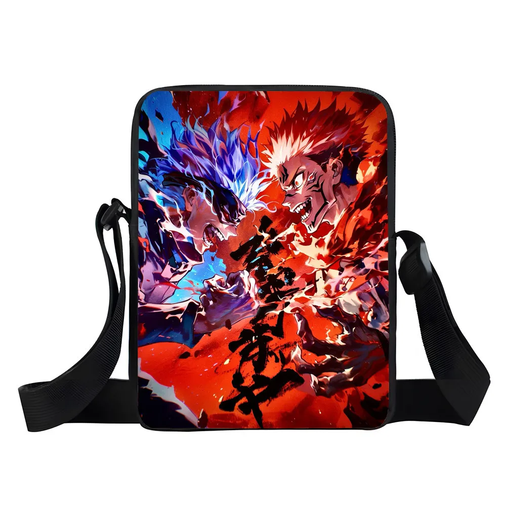 J-Jujutsu Battle Boy طالب المدرسة الابتدائية حقائب كروسبودي الكرتون حقيبة كتف الترفيه التدريس حقائب حقيبة تسوق للأطفال