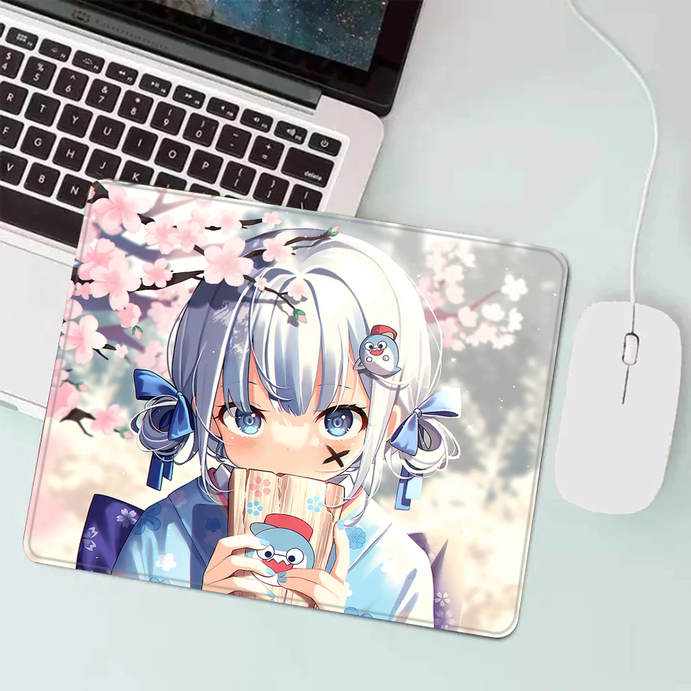 Hololive YouTuber Gawr Gura Gaming Mouse Pad XS Small Mousepad For PC Gamer Desktop Decoration Office Mouse Mat Deskmat Rug