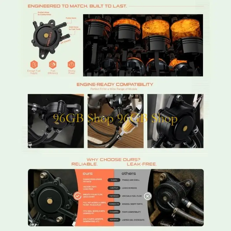 

96 ГБ Давление метана, давление нефти, набор давления масла, подходит для газонокосилки, мотоцикла, универсальной модели