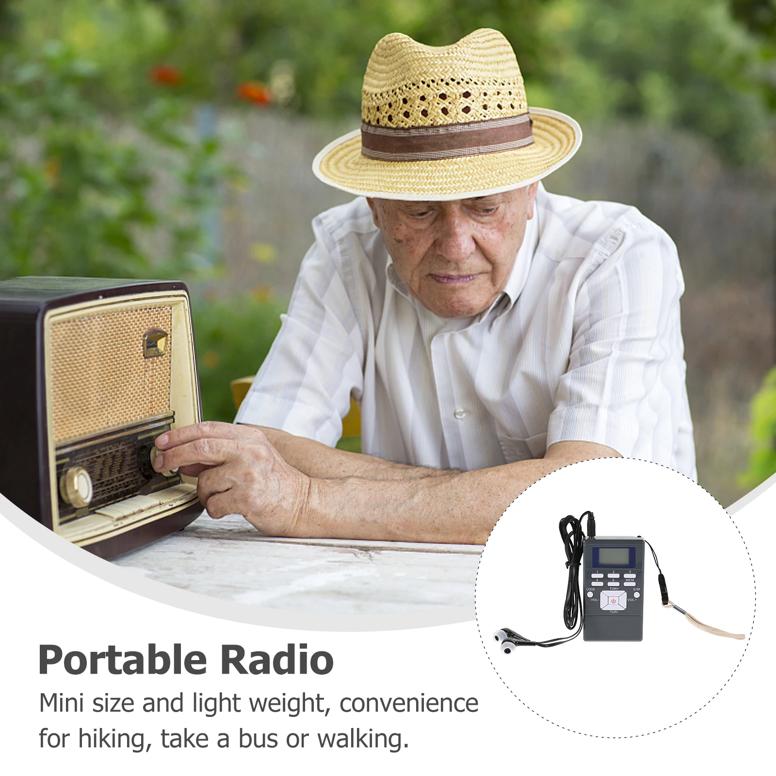

Mini Digital Fm Shortwave Radio Receiver Portable Lcd Display 31 Level Volume Adjustable Memory Button Easy