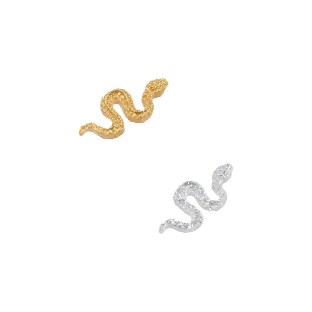 50 pièces 3D Nail Art décoration Flatback Mini serpent Nail Art accessoires mode Punk Goth Style serpent ongles autocollants manucure