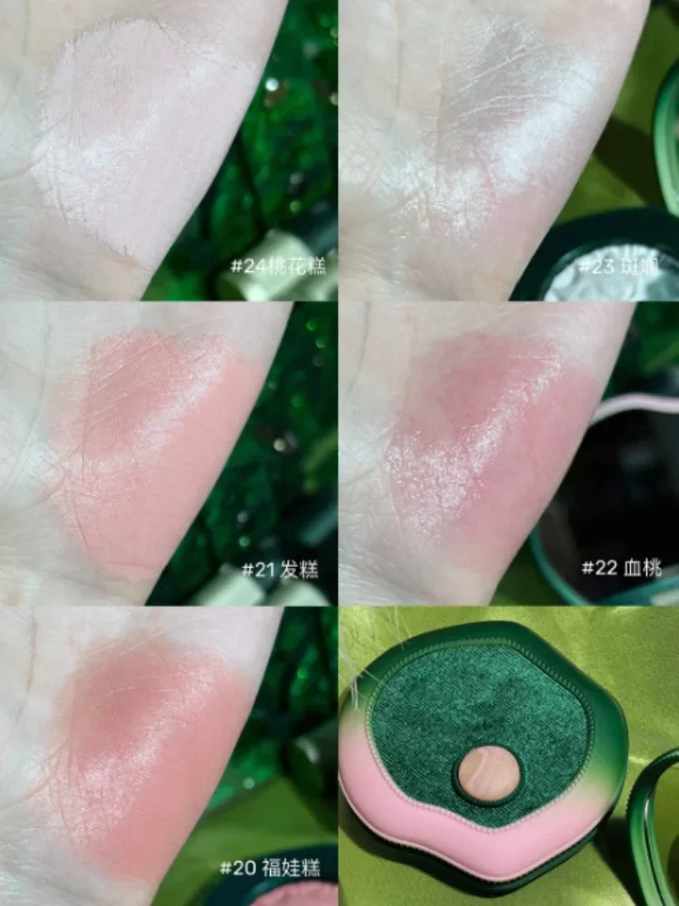 Girlcult Peach Series rubor multiusos en crema en polvo alto brillo iluminar mejillas Maquillaje facial de larga duración