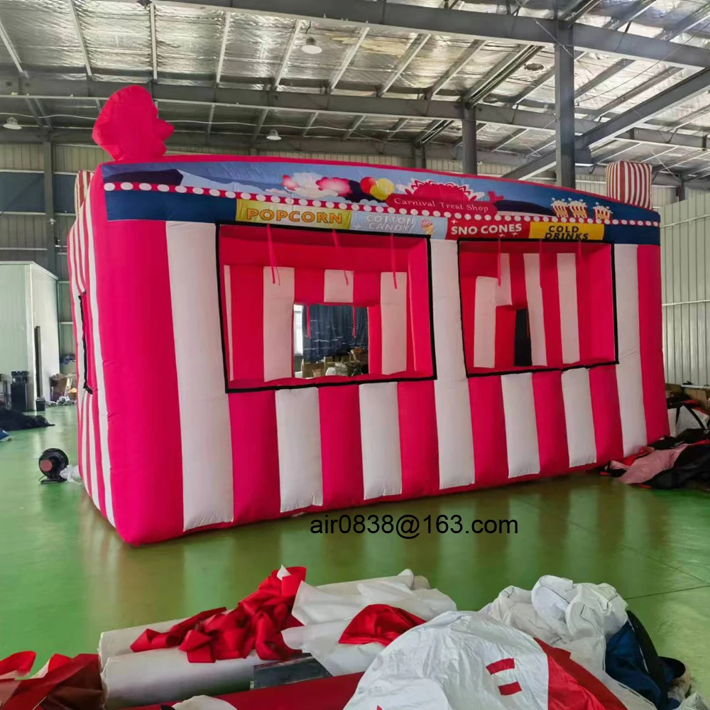 ที่กําหนดเอง Inflatable Concession Stand Inflatable Carnival Treat Shop แบบพกพา Ice Cream Candy บูธอาหารสนุก Beach Bar สําหรับขาย