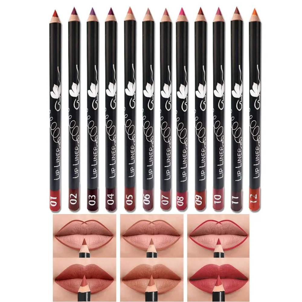 New Waterproof Matte Lipliner Smooth Sweatproof Lip Liner Pencils Natural Long Lasting Lipliner Pen