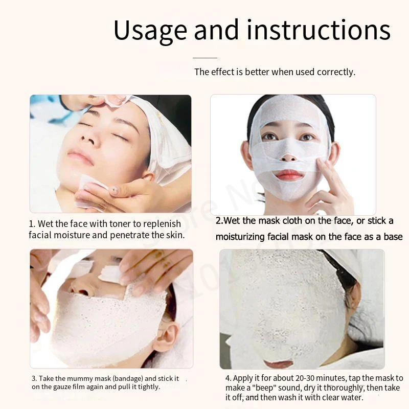 Korean Cosmetics Gypsum Plaster Mask Lifting Remove Wrinkles V-Face Shape Plaster Bandage Witch Facial 3D Mummy Mask