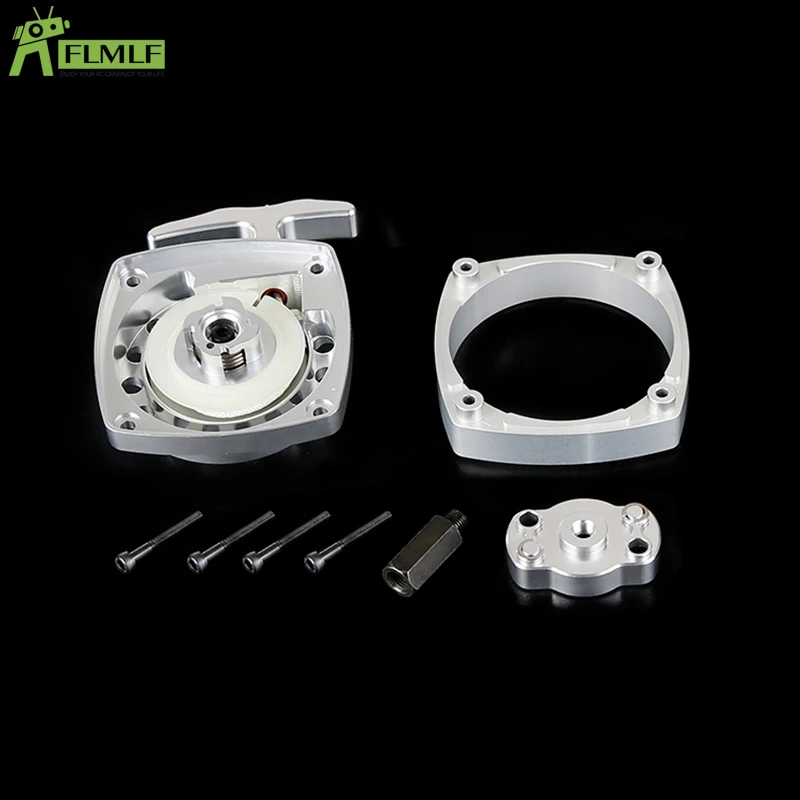 Alloy CNC Super Easy Pull Starter Set Magnetic Flywheel Machining-Free for 1/5 HPI ROFUN ROVAN KM BAJA LT FG GoPed RedCat Rc Car