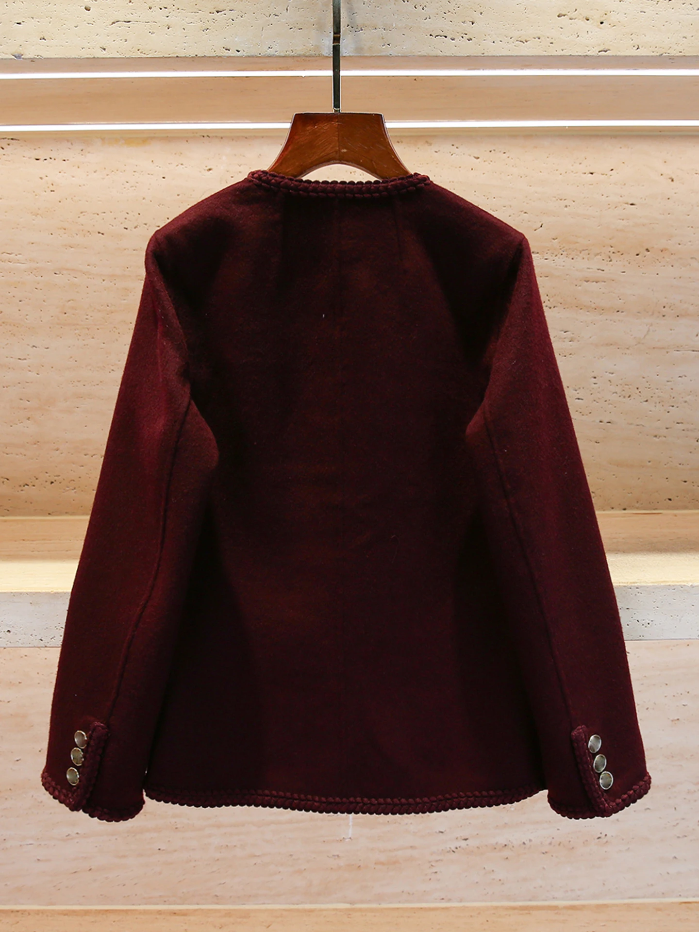 

S Home Nan You High End Women's Faion 2025 Autumn New Retro Casual Versatile Woolen Open Cardigan Coat Stand Fit Commute...