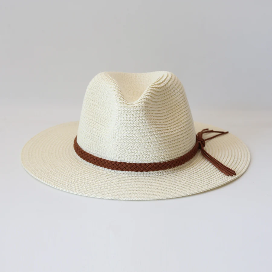 Damen Herren Strohhut mit breiter Krempe, Fedora, Sommer, Strand, UV-Schutz, Sonnenhut, UPF-Strohhut für Damen – Detail 21