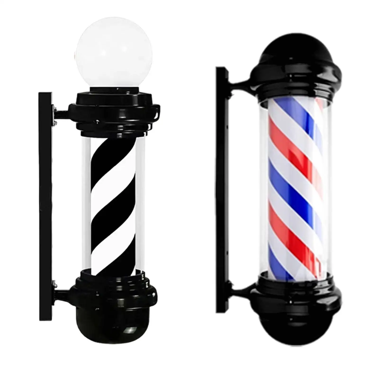 

Barber Pole Light Wall Mounted Vintage Design Easy Installation Salon Rotating Light Salon Sign for Hair Salon Indoor Outdoor