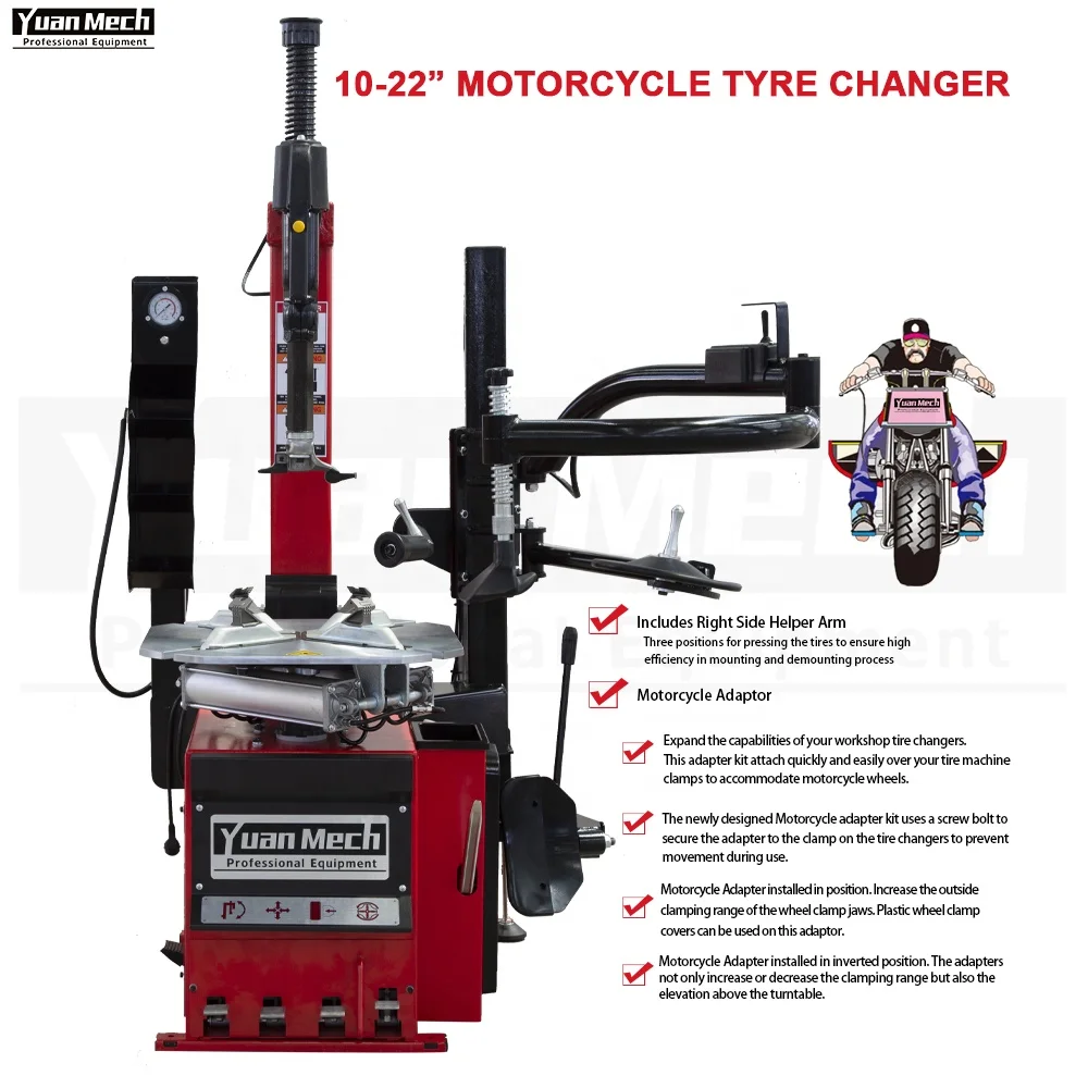 Manufacturers Wholesale YuanMech Motorcycle Tyre Changing Machine Change Tool