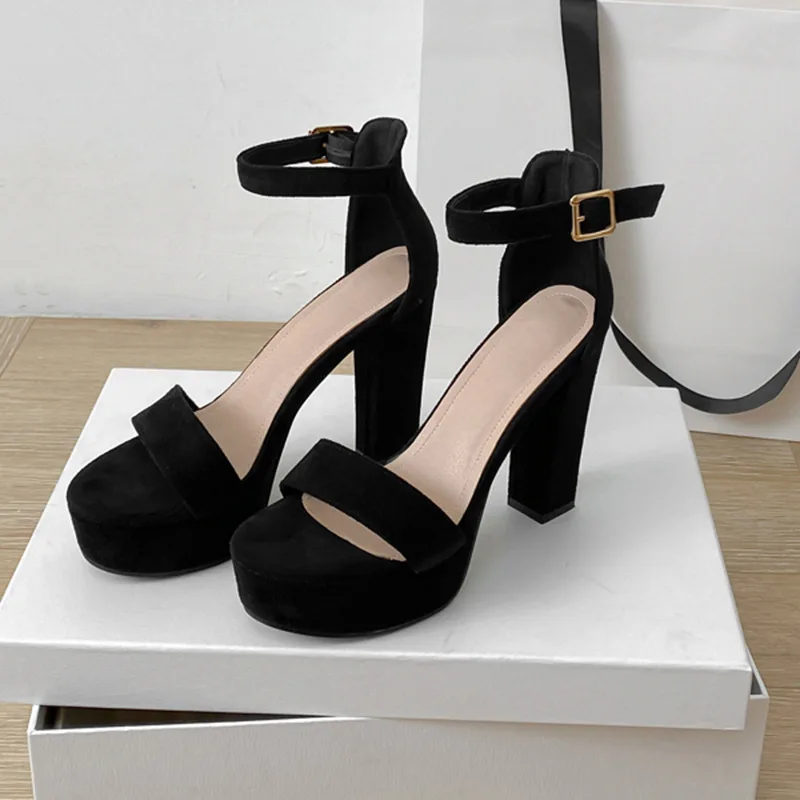 Clear Heels Chunky Sandals Comfort Shoes for Women Suit Female Beige Block Sexy Low Girls Black High Velvet Pumps PU Scandals So