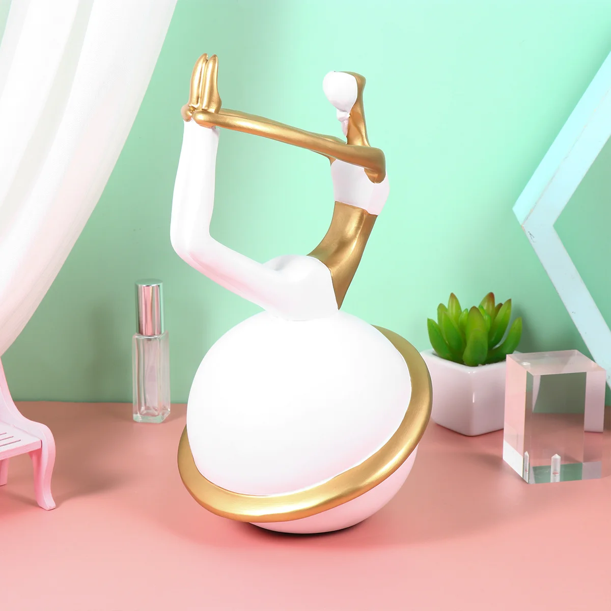 

Yoga Figurines Statues for Home Ornament Vintage Decor Decorate Female Sculptures