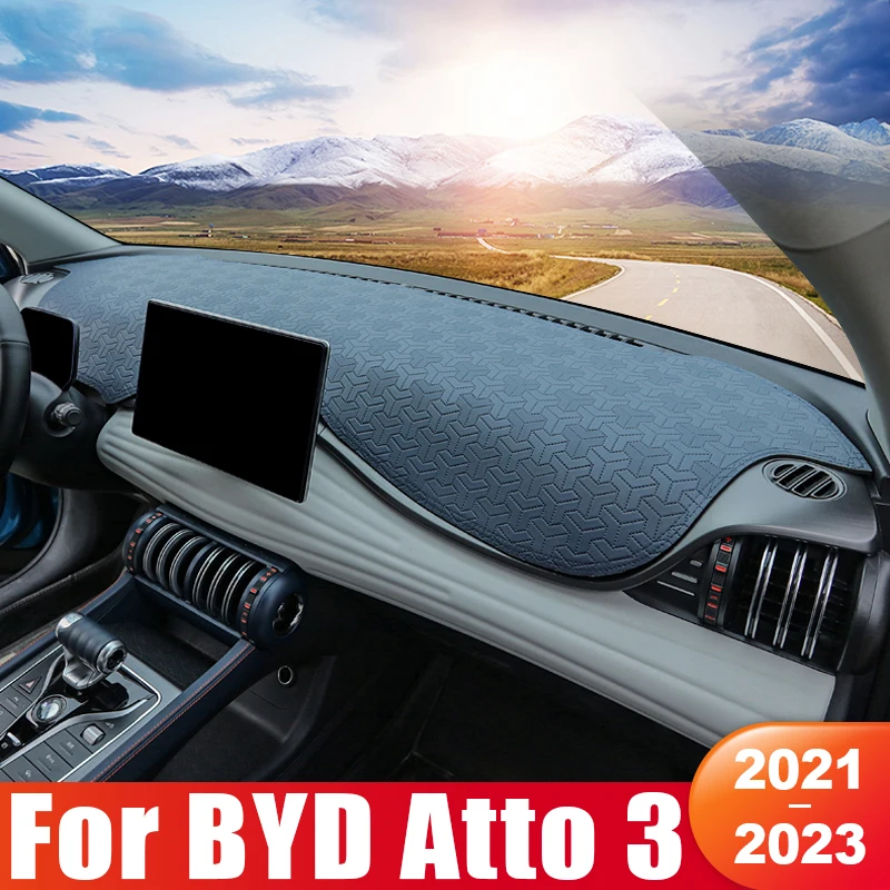 

For BYD Atto 3 Yuan Plus 2021 2022 2023 2024 EV Car Dashboard Sun Shade Cover Instrument Panel Mat Non-slip Pad Accessories