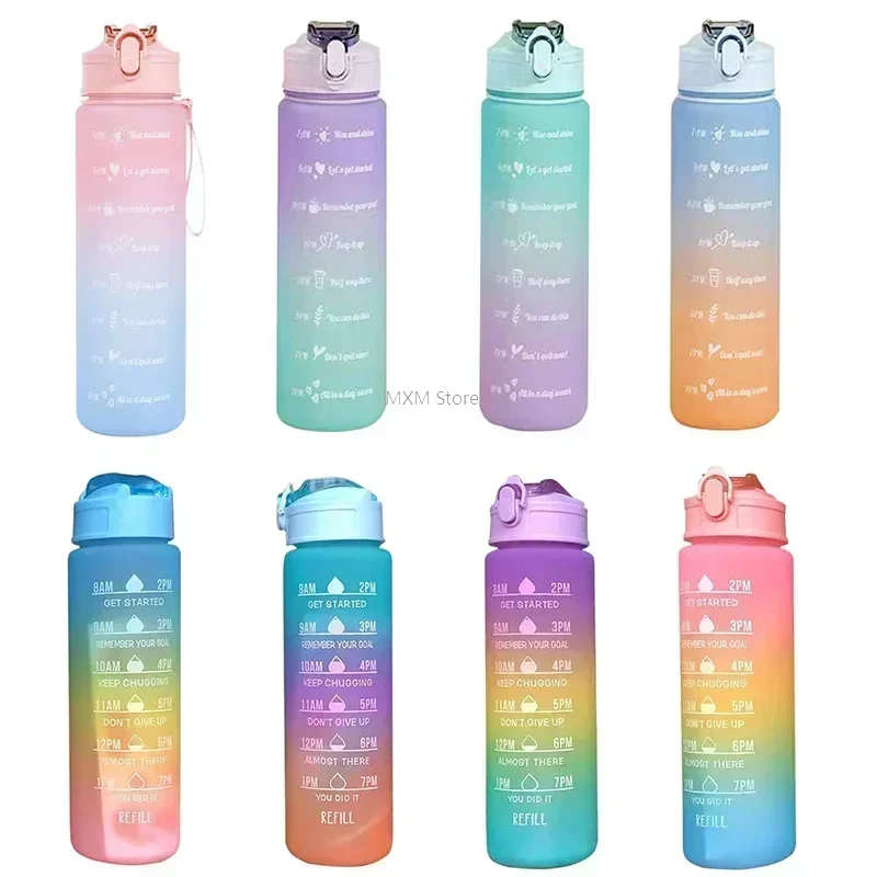 900ML Water Bottle Portable Vacuum Flasks Drinkware Camping Motivational Skirt Outdoor Bikini Sport Kitchen Times Bra Marker Gun