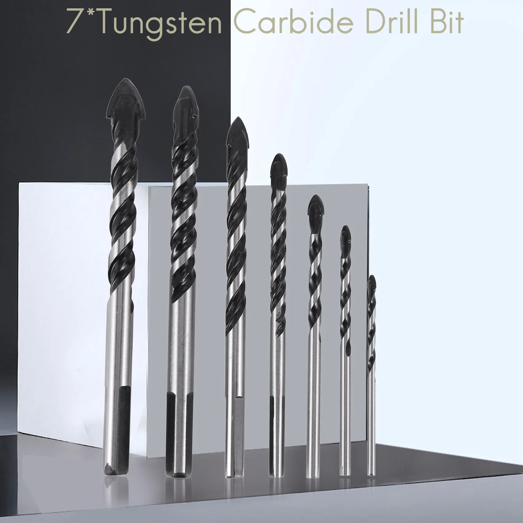 

B17B Tungsten Carbide Drill Bit Set For Porcelain Tile, Concrete, Brick Wall, Glass, Mirrors, Plastic Masonry And Wood (
