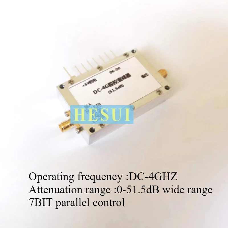 DC-4GHz digital programmed attenuator 51.5dB dynamic range signal level regulation