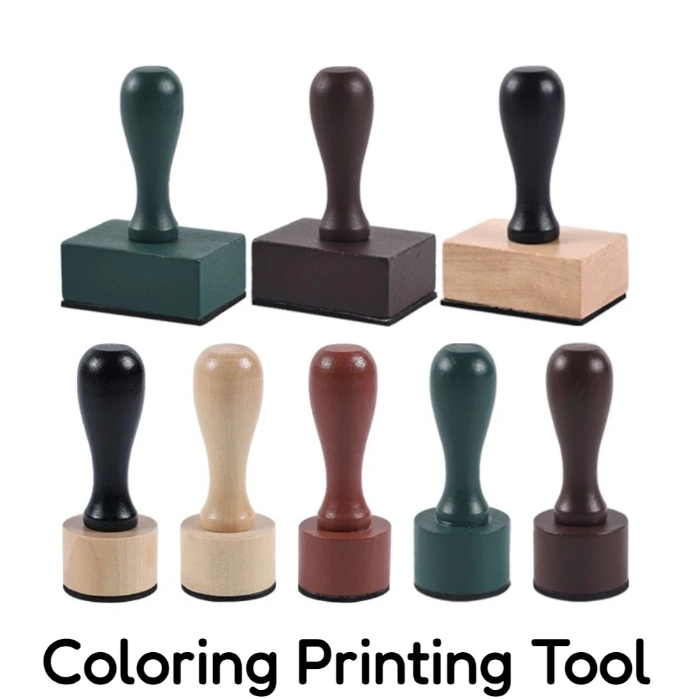 

Деревянная ручка, окрашенная губка, уплотнитель, ручная палатка, чернильная паста, сделай сам, смешивающий материал, полый шаблон, инструмент для раскраски и печати
