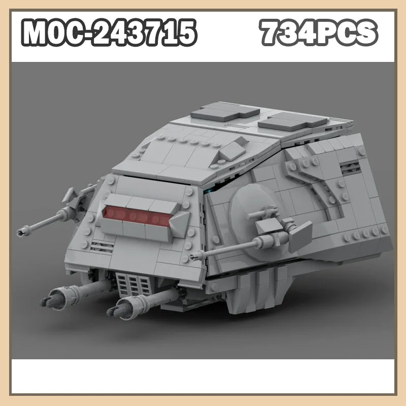 

MOC-243715 Spaceship Building Block Scene Space Capsule Expansion Pack Creative Brick Model Education Toy Gifts 734PCS