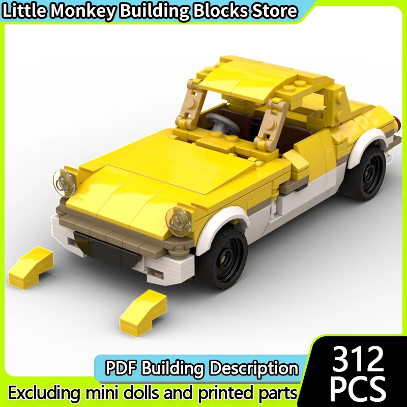 

Speed Racing Car Model MOC Building Bricks Elan Two-Door Sports Car Modular Technology Children Holiday Gifts Assemble Toys Suit