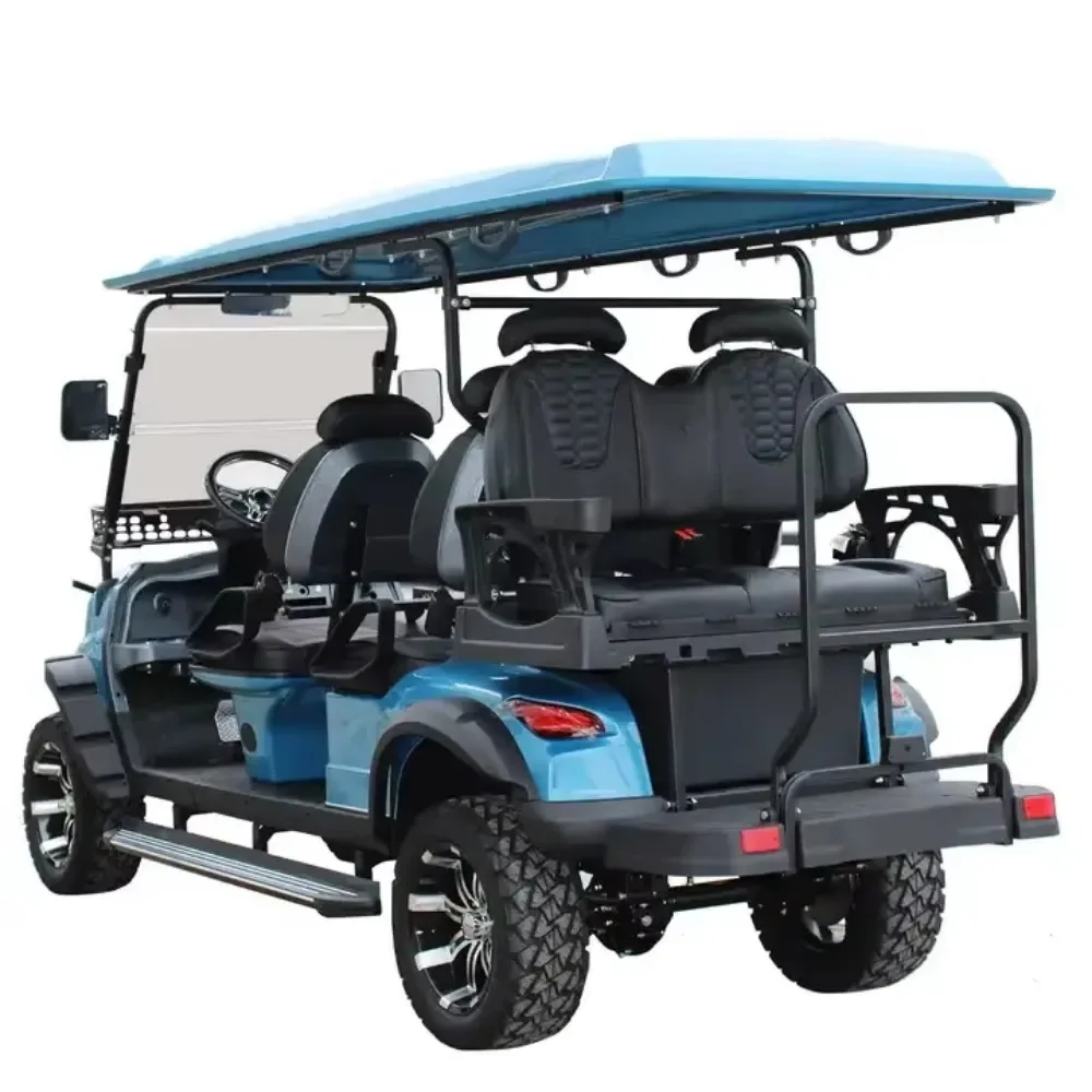 Golf Cart, 48V Li-ion Battery Electric Multifunctional Six-Seater, Hunting Cart, Golf Cart Accessories for Golf Courses