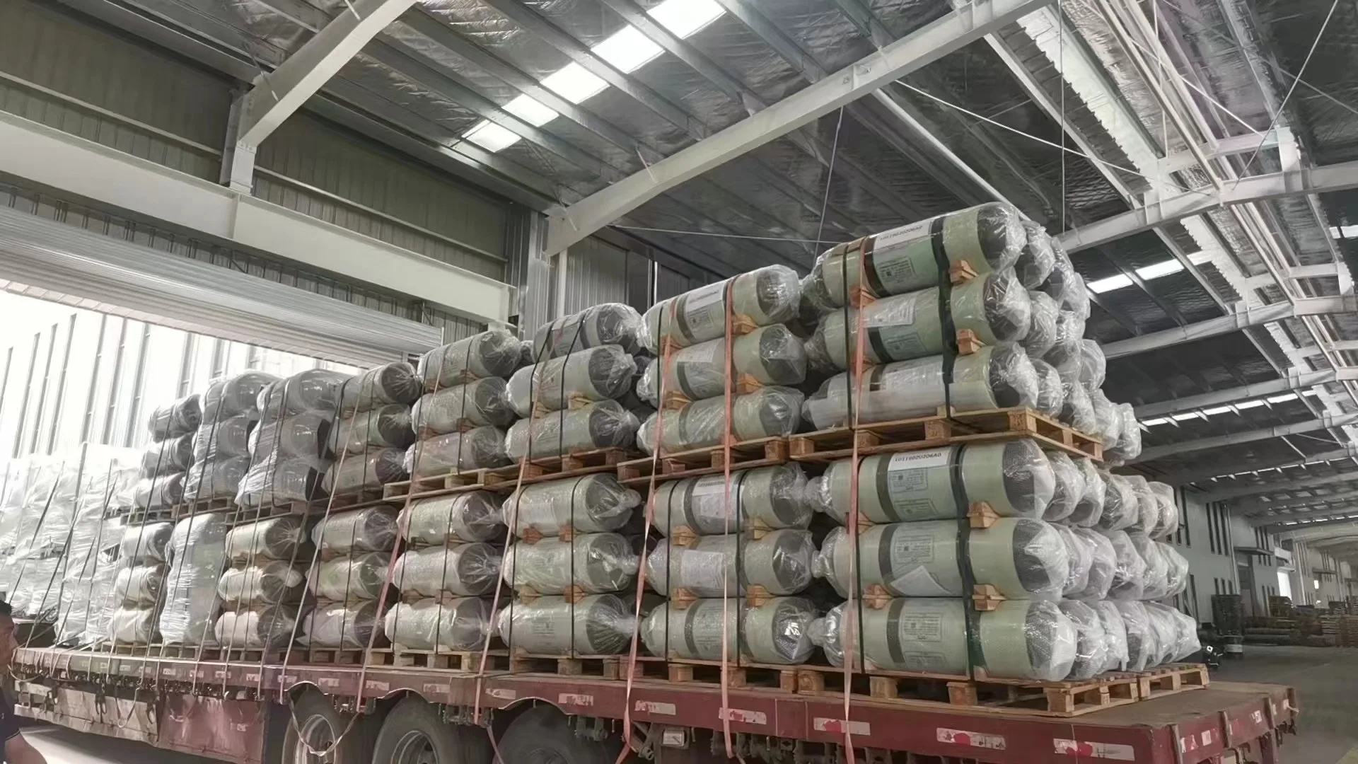 Type II Steel Cylinder Fiberglass CNG for Vehicle Reusable Gas Transportation