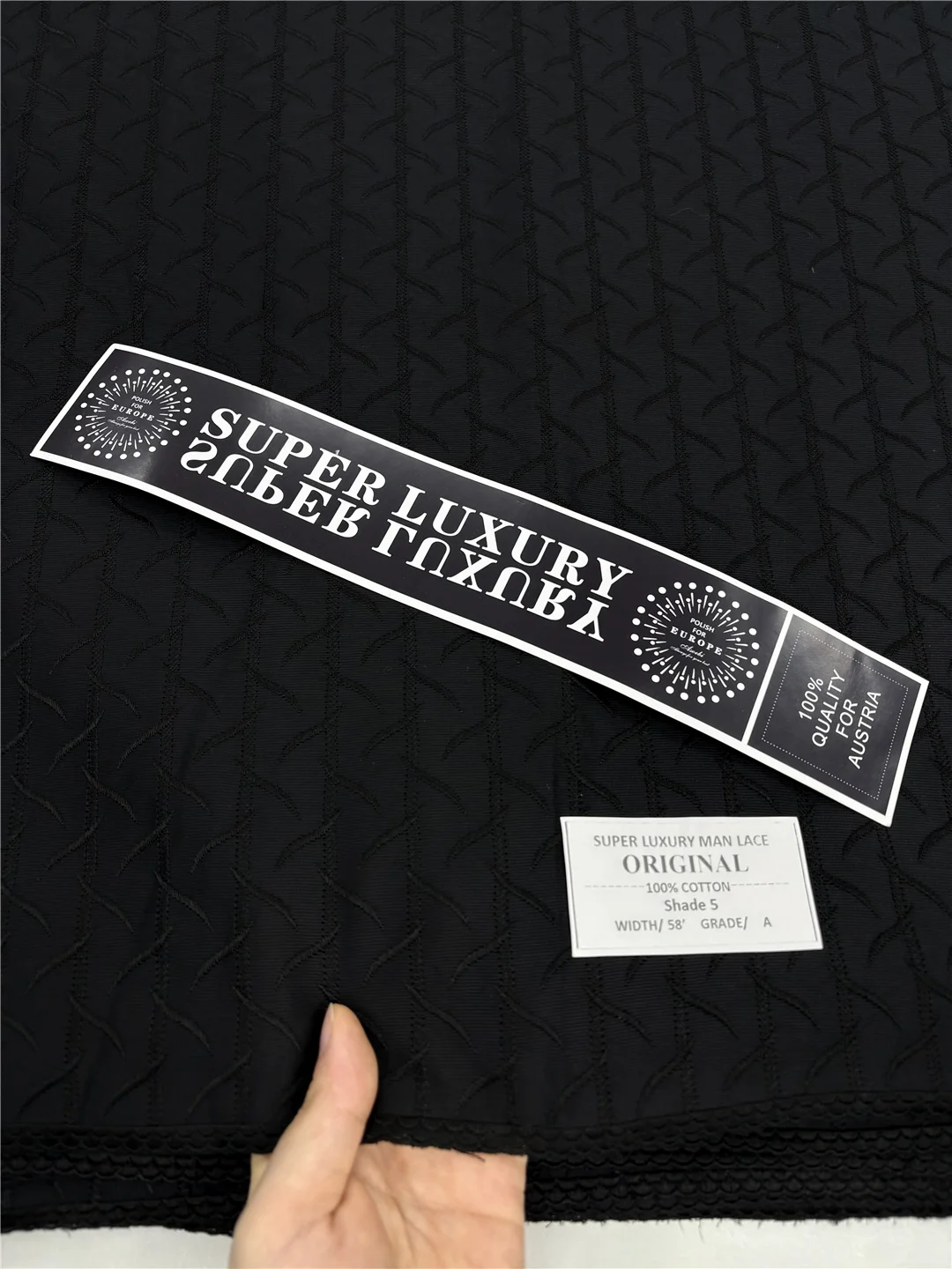 Lacci di cotone 100% in Svizzera Tessuti di lacci nigeriani Tessuto di raso africano francese di alta qualità per abiti da uomo Materiale-XX