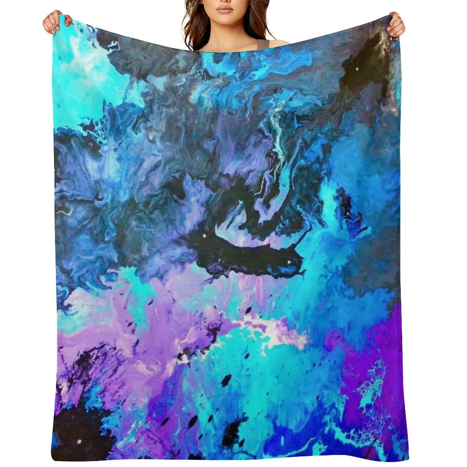 

Cosmos Abstract Art Throw Blanket Decoratives Decorative Beds manga Bed covers Blankets