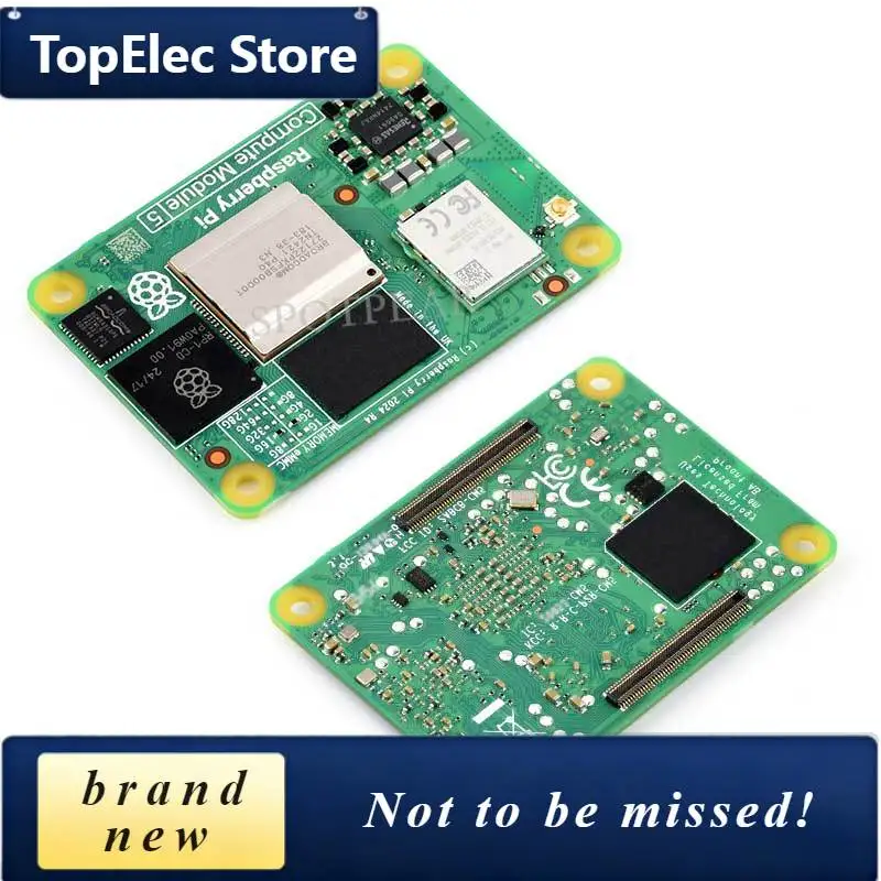 TopElec Raspberry Pi CM5 Compute Module 5 CM5 Cortex A76 BCM2712 With/Without Wi-Fi RAM 2/4/8/16GB eMMC Lite/8/16/32/64GB