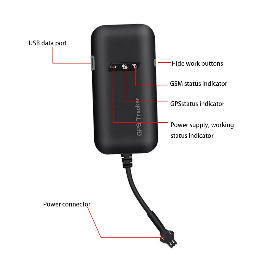 Portable Car GPS Mini Tracker GT02A Guaranteed Vehicle Anti-lost Car Motorcycle GPS Tracker Tracking Android IOS APP Positioner