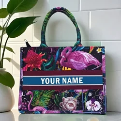 Bolso de lona con asa superior personalizado para mujer, gran capacidad, diseño de un solo hombro, alta calidad