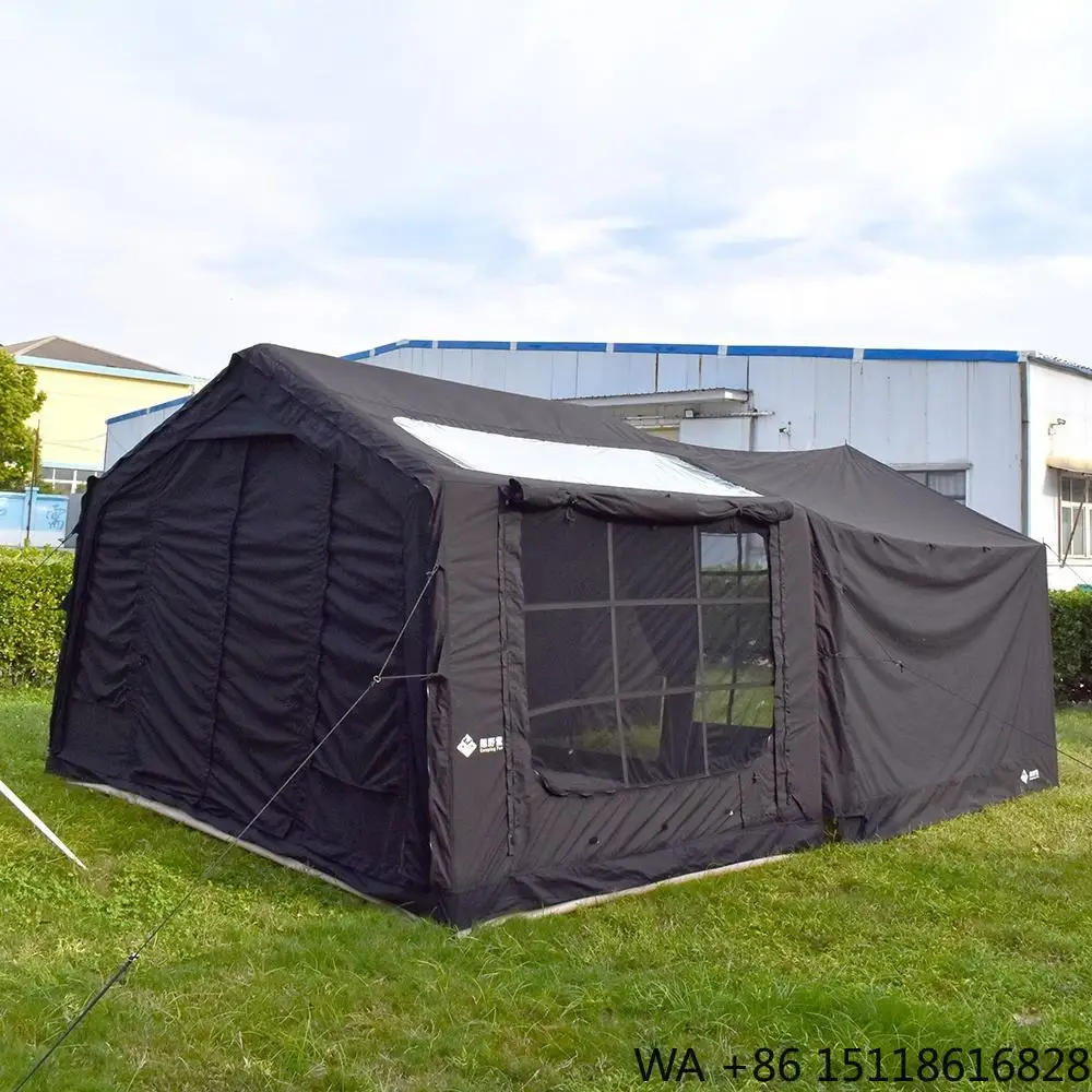 Factory Direct Cheap Large Space Outdoor Cotton Portable Inflatable Air Tent with Canopy for Camping