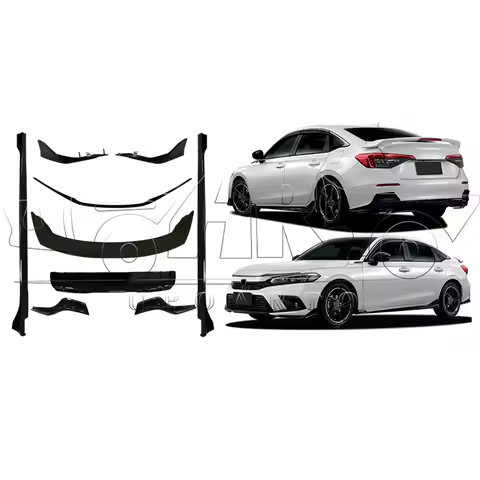 Haosheng Upgraded Bodykit Hatchback Type R Body Kit ABS Carbon Fiber Looks Modulo Style Body Kits for Honda Civic 11th Gen 2022